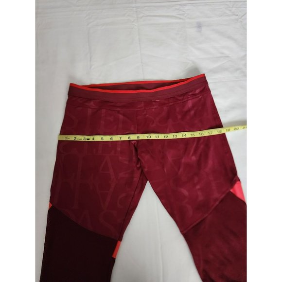 Adidas By Stella McCartney Run Athletic 3/4 Running Tights, Dark Vine Size Large - Picture 13 of 16